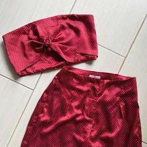 Hallelu red satin set